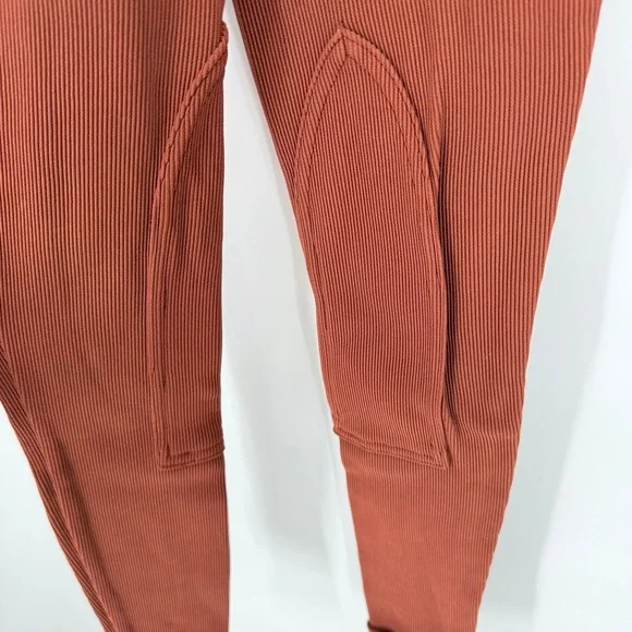 American Apparel Womens Size XS Riding Pant Henna Rust Ribbed High Waisted - Picture 7 of 10
